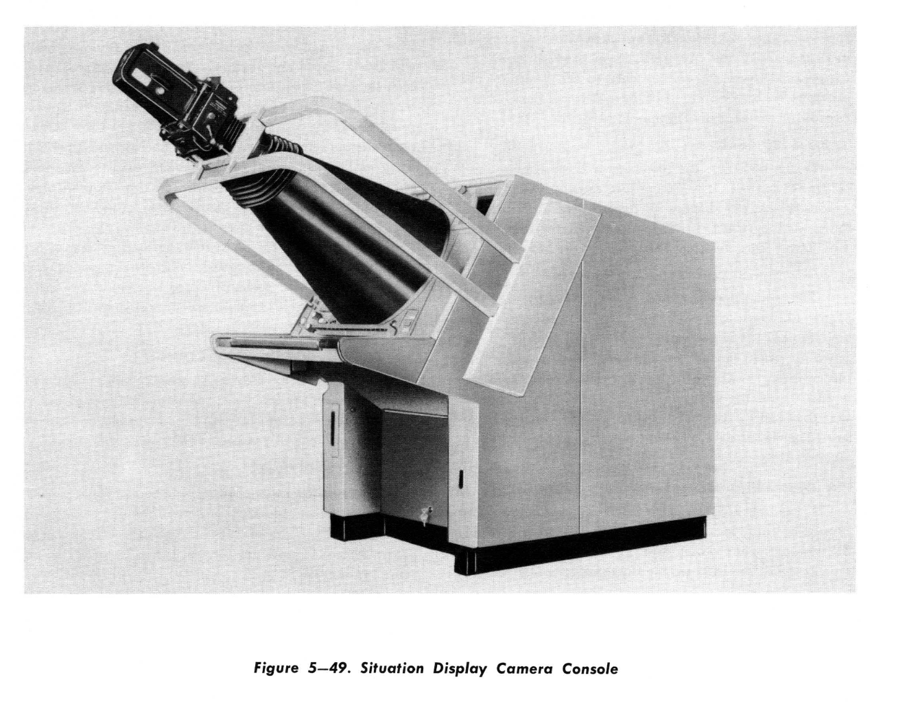 Situation Display Camera Console — a self-advancing film camera mounted to a SAGE display console